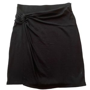 Goldray Black Knit Knot Detail Pull On Skirt S
